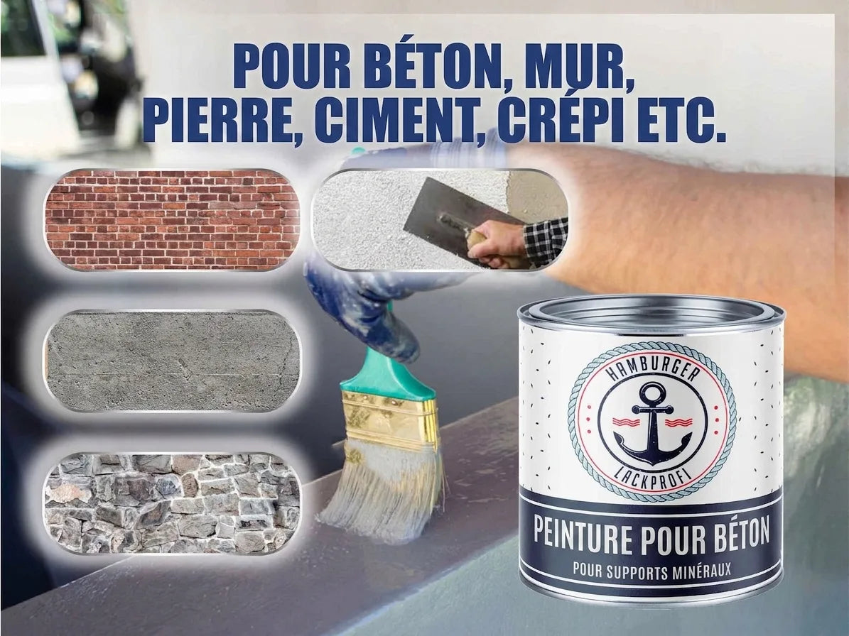 Pot de peinture béton Hamburger Lackprofi pour béton, maçonnerie, pierre, ciment et plâtre.