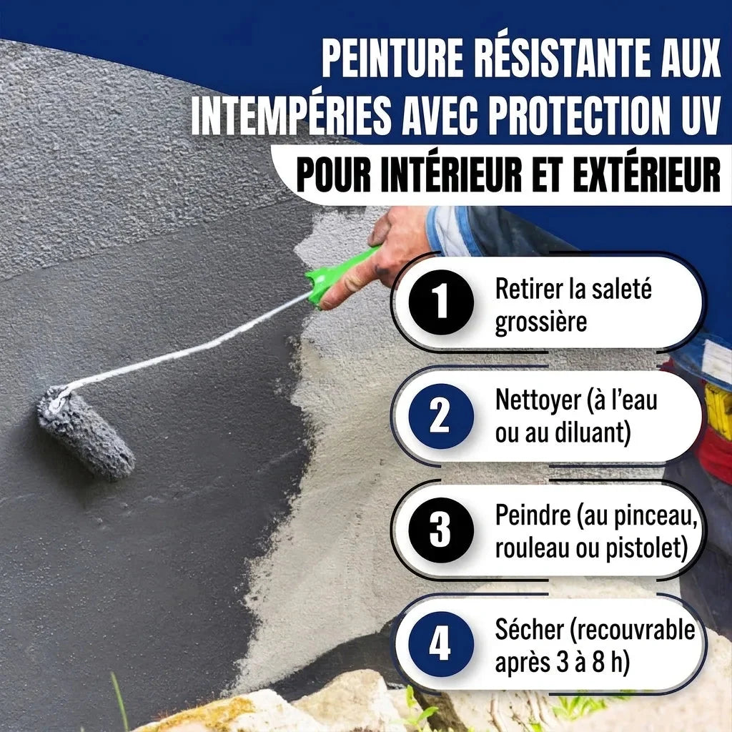 Peinture pour béton kit tout-en-un (X500), accessoires XXL inclus - Hamburger Lack-Profi