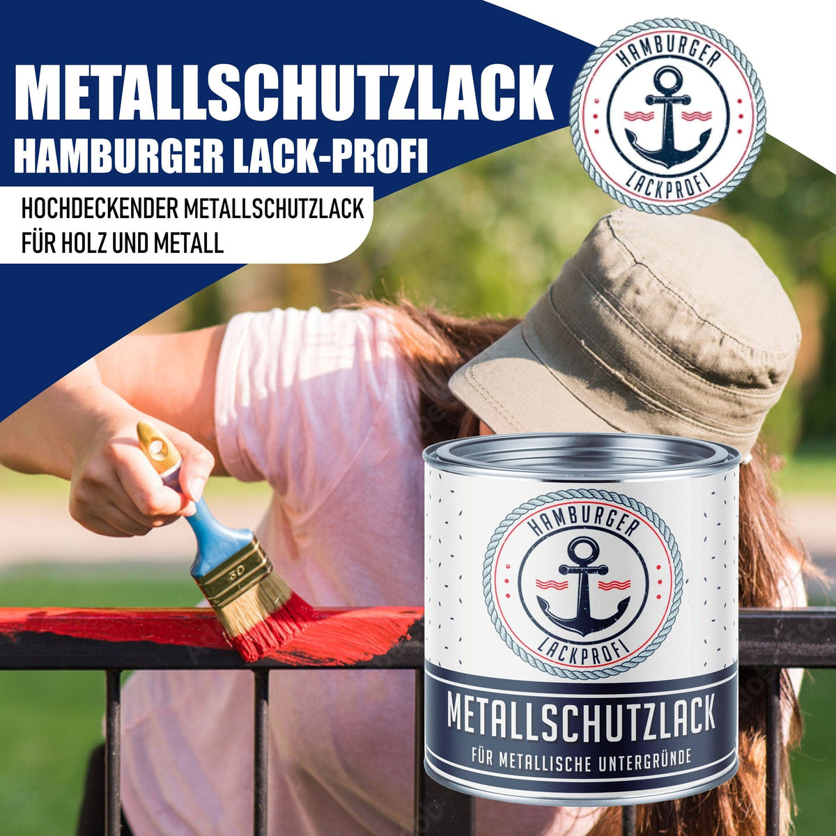 Metallschutzlack Rundumsorglos-Set (X500) inkl. Zubehör XXL - Hamburger Lack-Profi