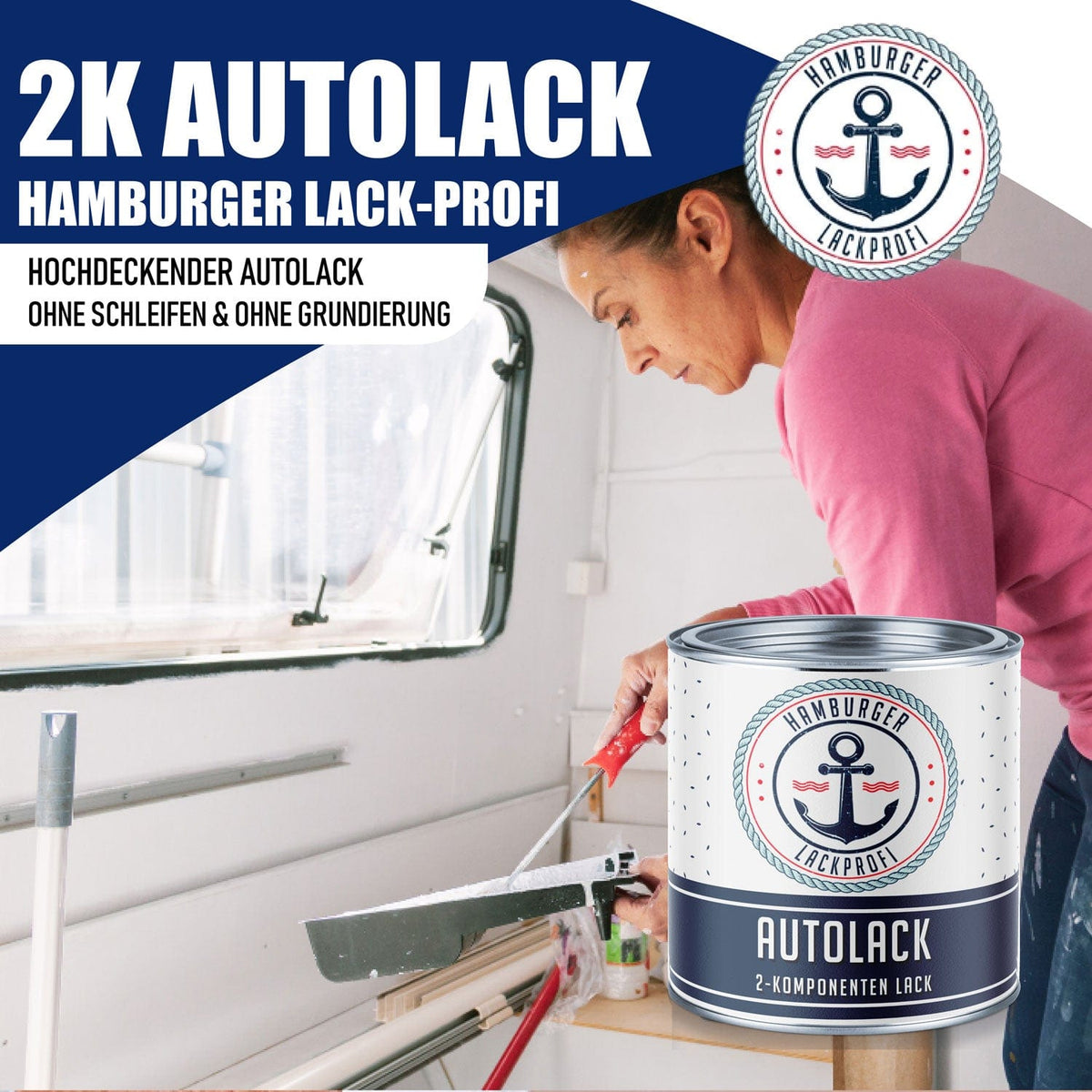2K Autolack Rundumsorglos-Set (X500) inkl. Zubehör XXL - Hamburger Lack-Profi