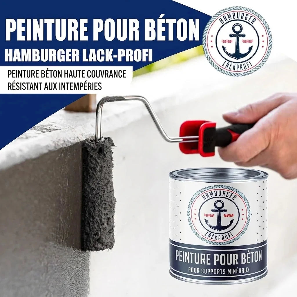 Peinture pour béton kit tout-en-un (X500), accessoires XXL inclus - Hamburger Lack-Profi