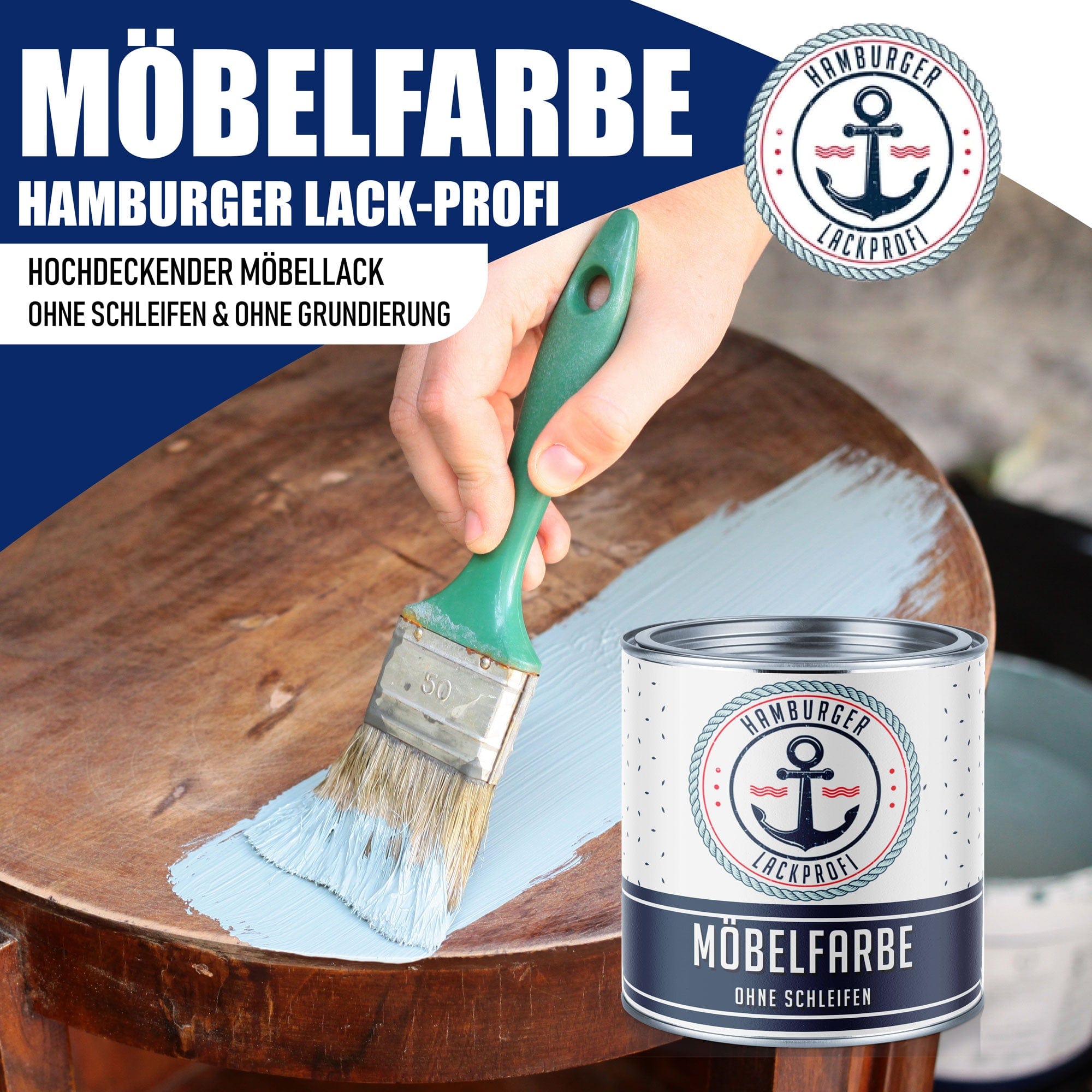 Hamburger Lack-Profi Möbelfarbe ohne Schleifen - Möbellack Hamburger Lack-Profi